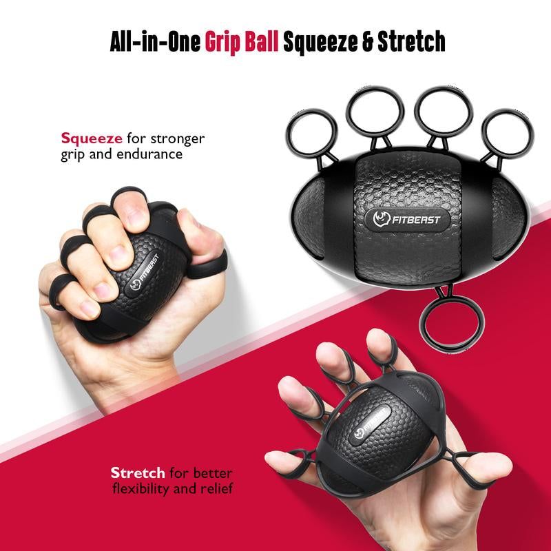 Fitbeast Grip Strength Trainer Kit, Pro Hand and Forearm Strengthener Kit with Adjustable Resistance and Multi-Function Massage Balls for Hand Therapy, Grip Training, and Recovery #Outdoorfun